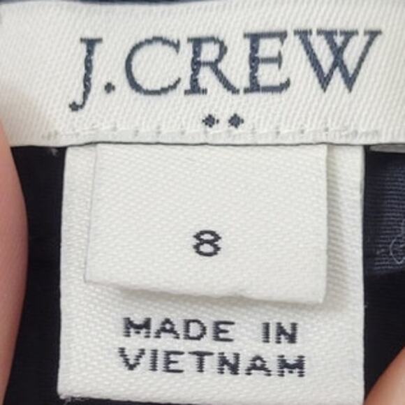 J. Crew Dress Womens Size 8 Ruffle Tie Sleeve Dress Black Modern Witchy Goth - Picture 6 of 8